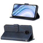 Concise Splicing Leather Phone Cover Case with Wallet Stand for Xiaomi Redmi Note 9S/9 Pro/9 Pro Max