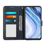 Concise Splicing Leather Phone Cover Case with Wallet Stand for Xiaomi Redmi Note 9S/9 Pro/9 Pro Max