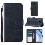 Concise Splicing Leather Phone Cover Case with Wallet Stand for Xiaomi Redmi Note 9S/9 Pro/9 Pro Max