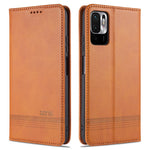 AZNS For Xiaomi Redmi Note 10 5G / Note 10T 5G / Poco M3 Pro 5G / 4G Leather Phone Case Auto-absorbed Magnetic Wallet Stand Cover