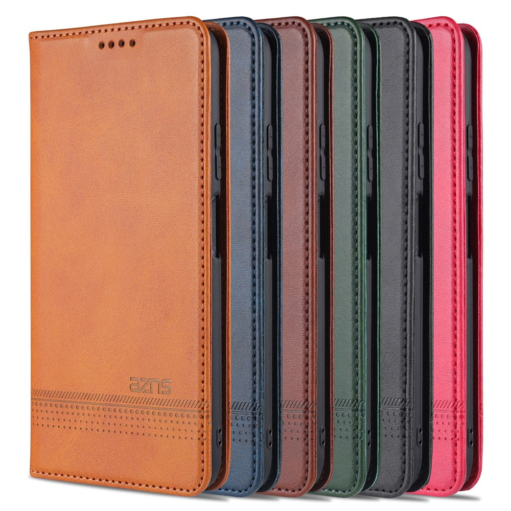 AZNS For Xiaomi Redmi Note 10 5G / Note 10T 5G / Poco M3 Pro 5G / 4G Leather Phone Case Auto-absorbed Magnetic Wallet Stand Cover