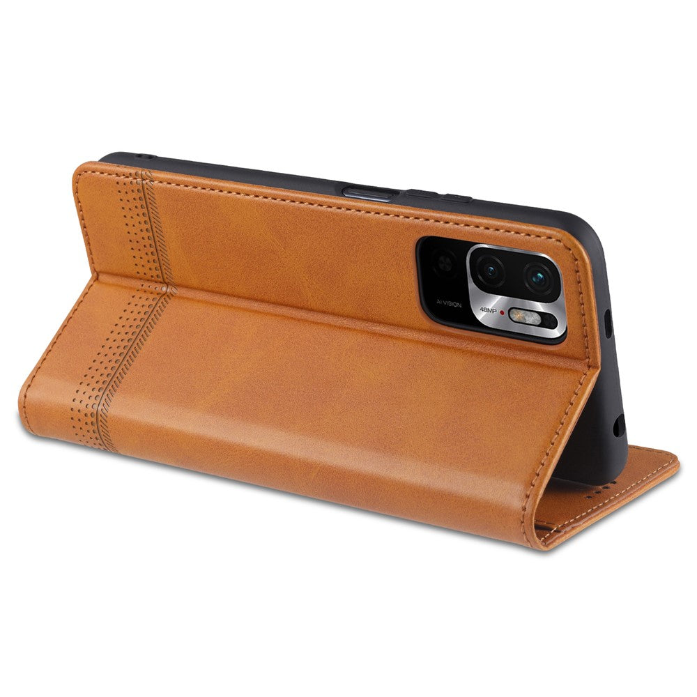 AZNS For Xiaomi Redmi Note 10 5G / Note 10T 5G / Poco M3 Pro 5G / 4G Leather Phone Case Auto-absorbed Magnetic Wallet Stand Cover