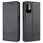 AZNS For Xiaomi Redmi Note 10 5G / Note 10T 5G / Poco M3 Pro 5G / 4G Leather Phone Case Auto-absorbed Magnetic Wallet Stand Cover