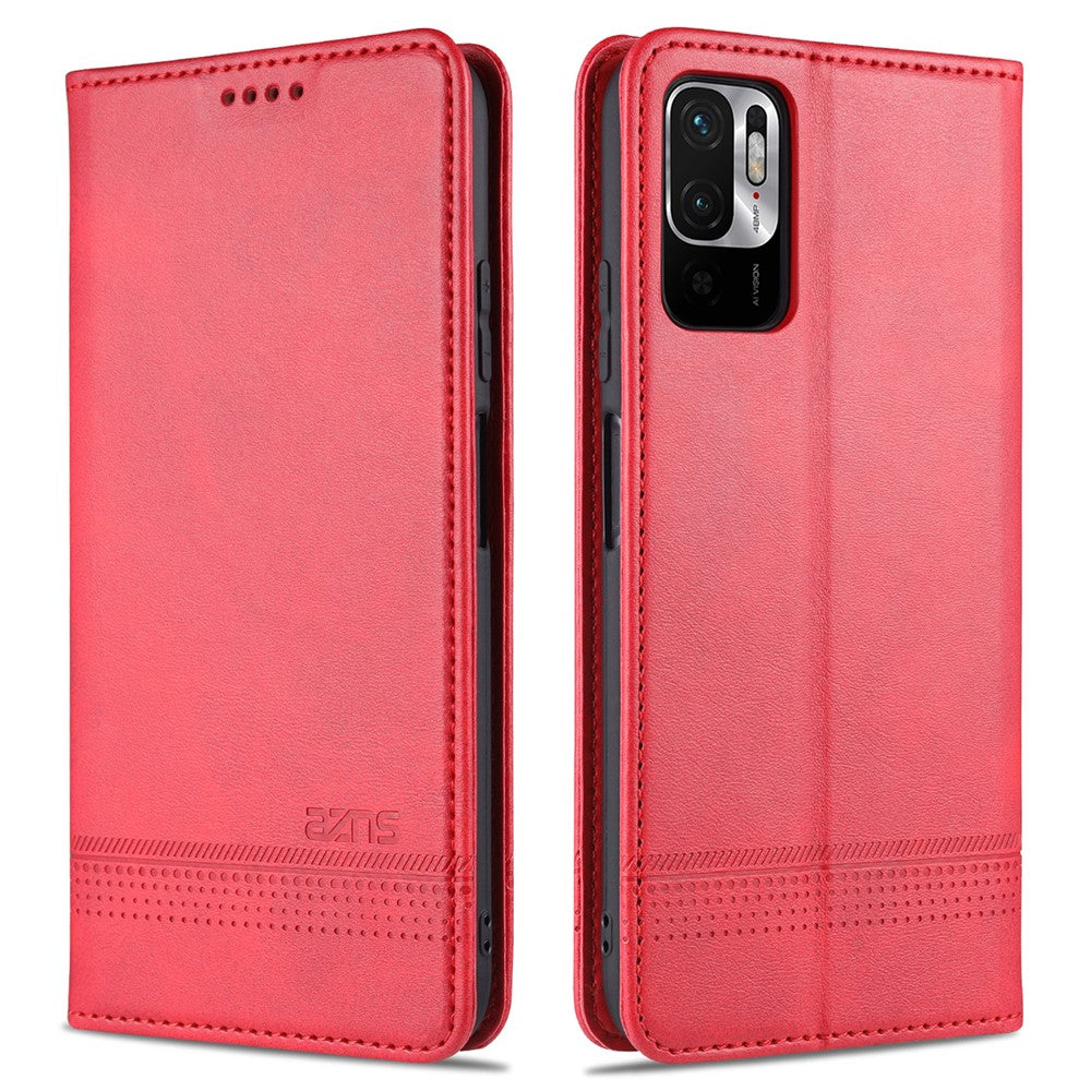 AZNS For Xiaomi Redmi Note 10 5G / Note 10T 5G / Poco M3 Pro 5G / 4G Leather Phone Case Auto-absorbed Magnetic Wallet Stand Cover