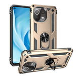 Xiaomi Mi 11 Lite 4G / 5G / 11 Lite 5G NE-skal med ringstöd, PC + TPU hybridmobilskal