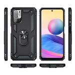 Anti-drop PC + TPU Combo Hybrid Phone Shell with Ring Kickstand for Xiaomi Redmi Note 10 5G