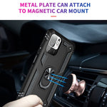 Anti-drop PC + TPU Combo Hybrid Phone Shell with Ring Kickstand for Xiaomi Redmi Note 10 5G