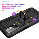Anti-drop PC + TPU Combo Hybrid Phone Shell with Ring Kickstand for Xiaomi Redmi Note 10 5G