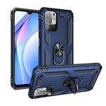 Anti-drop PC + TPU Combo Hybrid Phone Shell with Ring Kickstand for Xiaomi Redmi Note 10 5G