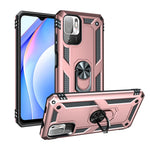Anti-drop PC + TPU Combo Hybrid Phone Shell with Ring Kickstand for Xiaomi Redmi Note 10 5G