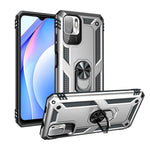 Anti-drop PC + TPU Combo Hybrid Phone Shell with Ring Kickstand for Xiaomi Redmi Note 10 5G