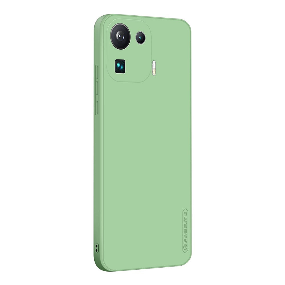 PINWUYO Precise Cut-Out Soft Silicone Cell Phone Case Cover Protector for Xiaomi Mi 11 Pro
