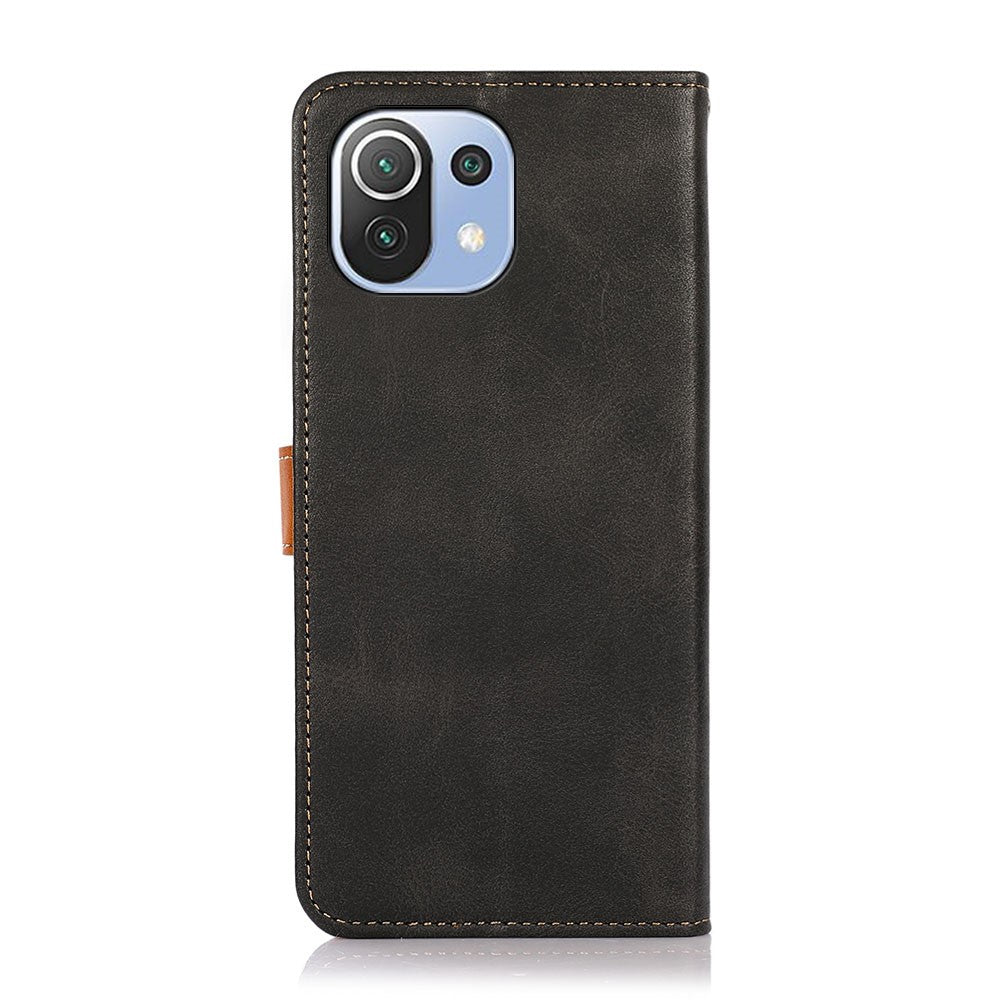 KHAZNEH PU Leather Magnetic Clasp Wallet Stand Design Phone Case for Xiaomi Mi 11 Lite 4G / 5G / 11 Lite 5G NE