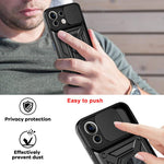 Shockproof Camera Slide Phone Case Cover with Kickstand Ring Holder for Xiaomi Mi 11 Lite 4G / 5G / 11 Lite 5G NE