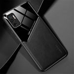Precise Cut-Out Cover Textured Leather Coated Hybrid Case with Magnetic Metal Sheet Design for Xiaomi Redmi Note 10 5G/Poco M3 Pro 4G/Poco M3 Pro 5G