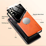 Precise Cut-Out Cover Textured Leather Coated Hybrid Case with Magnetic Metal Sheet Design for Xiaomi Redmi Note 10 5G/Poco M3 Pro 4G/Poco M3 Pro 5G
