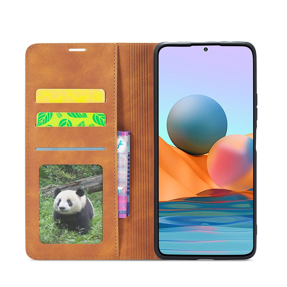 FORWENW Fantasy Series Silky Touch Leather Wallet Shell for Xiaomi Poco M5s 4G / Redmi Note 10S 4G / Note 10 4G
