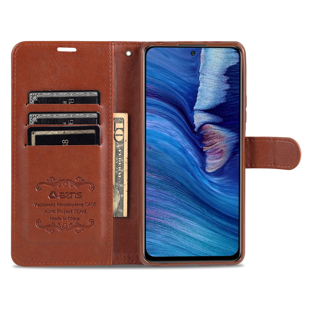 AZNS Full Protection Wallet Leather Stand Case for Xiaomi Redmi Note 10 Pro 4G (Global) / Note 10 Pro 4G (India) / Note 10 Pro Max