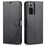 AZNS Full Protection Wallet Leather Stand Case for Xiaomi Redmi Note 10 Pro 4G (Global) / Note 10 Pro 4G (India) / Note 10 Pro Max