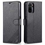AZNS Plånboksfodral i läder för Xiaomi Poco M5s 4G / Redmi Note 10 4G / Note 10S 4G