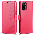 AZNS Wallet Stand Leather Protective Shell for Xiaomi Poco M5s 4G / Redmi Note 10 4G / Note 10S 4G