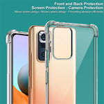 IMAK Full Body Rugged Soft TPU Cover Slim Shockproof Phone Bumper with Screen Protector for Xiaomi Redmi Note 10 Pro Max / Note 10 Pro 4G (Global) / Note 10 Pro 4G (India)