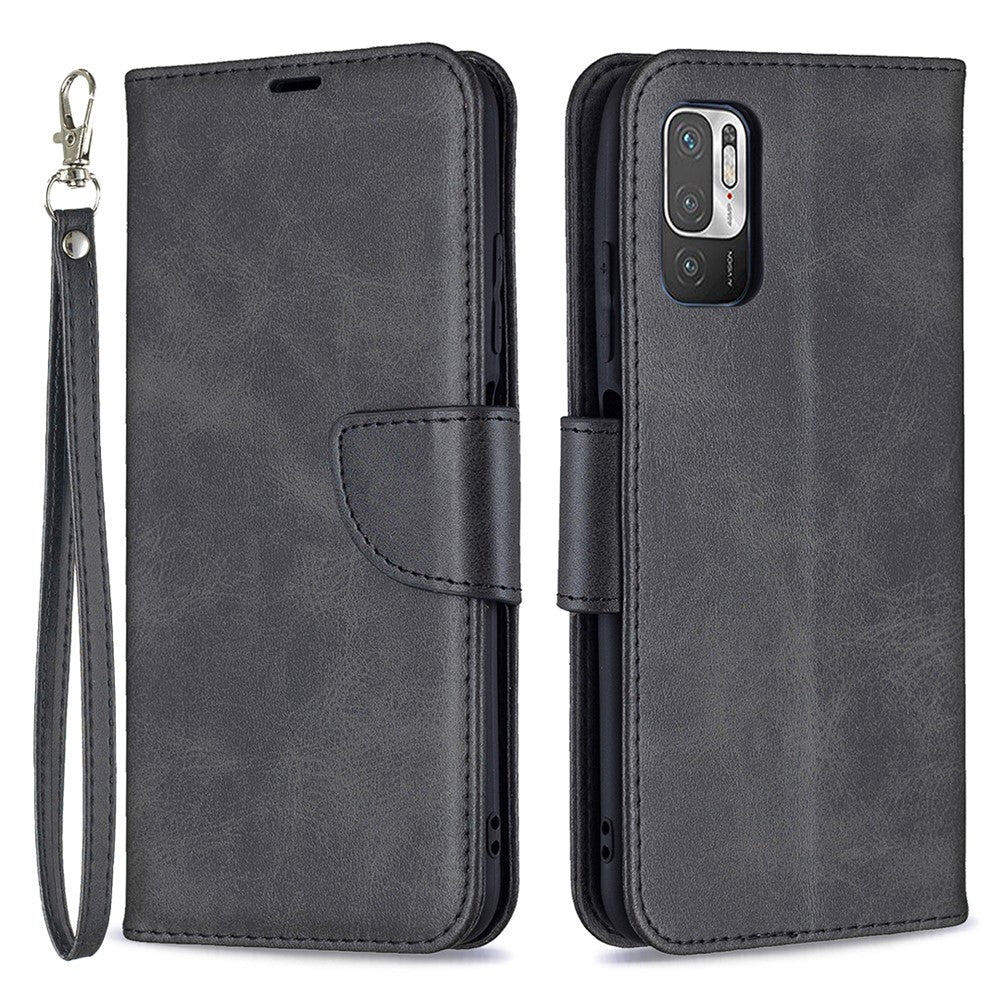 All-Inclusive Shockproof Stand Sheepskin Texture Wallet Flip Wallet Phone Cover for Xiaomi Redmi Note 10 5G / Poco M3 Pro 5G / 4G