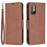All-Inclusive Shockproof Stand Sheepskin Texture Wallet Flip Wallet Phone Cover for Xiaomi Redmi Note 10 5G / Poco M3 Pro 5G / 4G