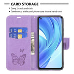 Imprint Butterfly Pattern Leather Stand Wallet Case with Strap for Xiaomi Mi 11 Lite 4G / 5G  / 11 Lite 5G NE