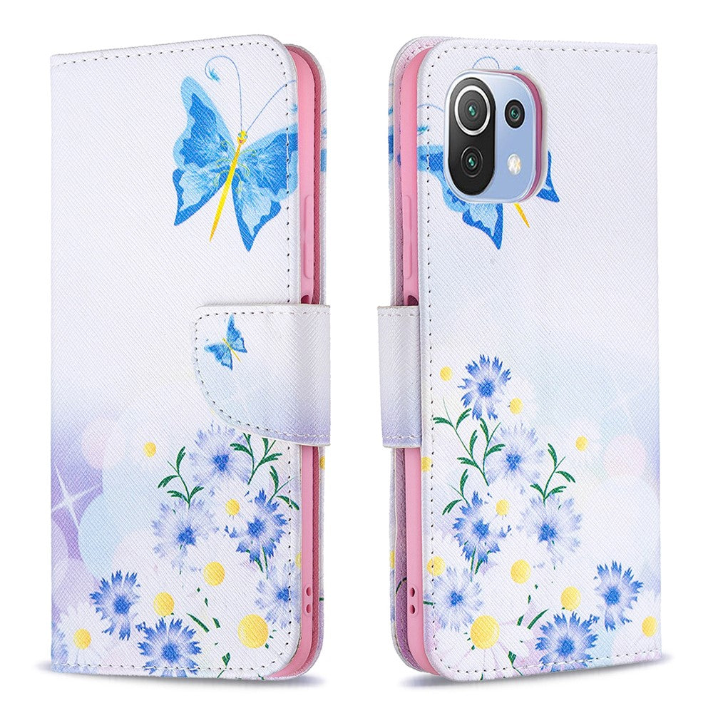 Pattern Printing Full Protection Leather Wallet Stand Phone Case for Xiaomi Mi 11 Lite 4G / 5G /11 Lite 5G NE