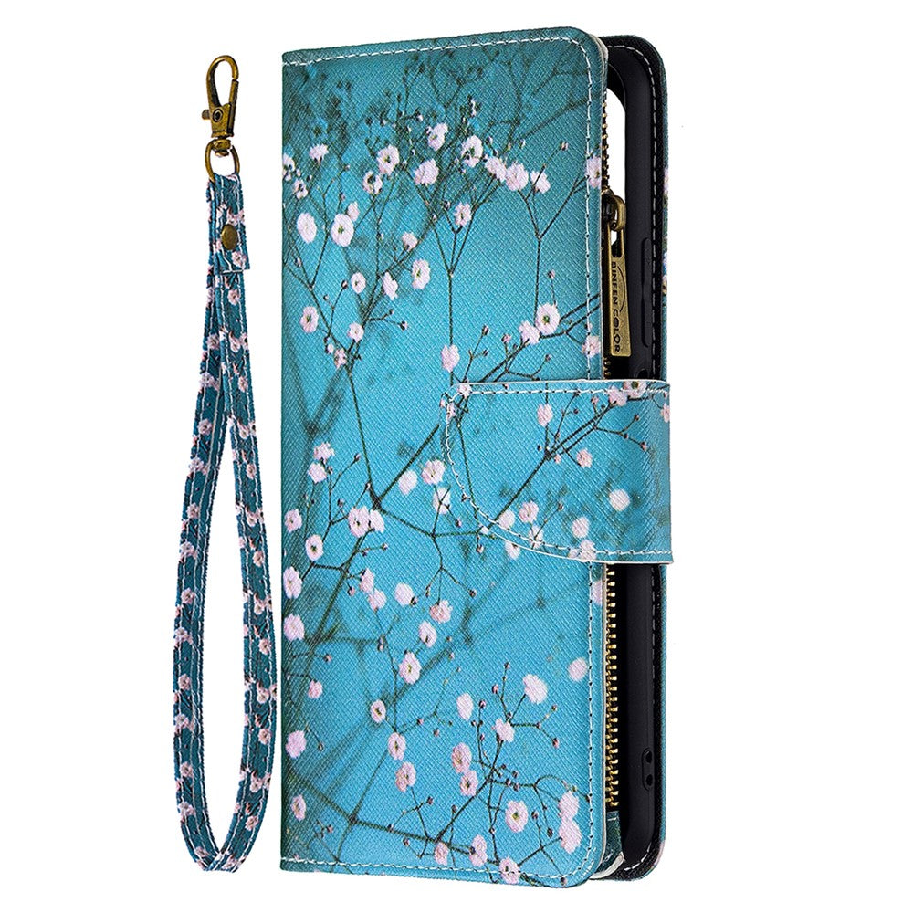 BF03 Zipper Wallet Design Leather Stand Phone Case with Pattern Printing for Xiaomi Mi 11 Lite 4G / 5G  / 11 Lite 5G NE