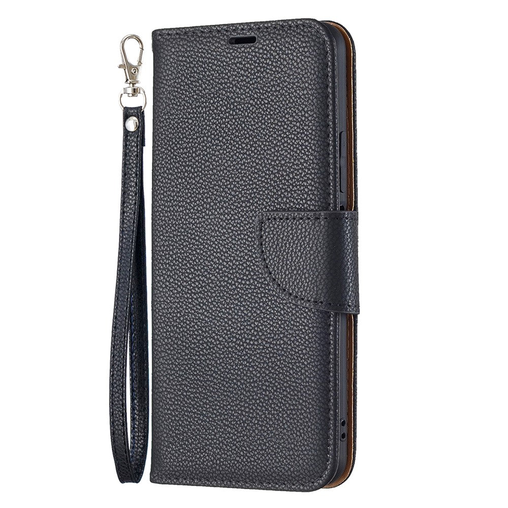 Litchi Texture Wallet Stand Leather Phone Case with Wrist Strap for Xiaomi Mi 11 Lite 4G / 5G /11 Lite 5G NE