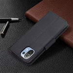 Litchi Texture Wallet Stand Leather Phone Case with Wrist Strap for Xiaomi Mi 11 Lite 4G / 5G /11 Lite 5G NE