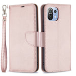 Litchi Texture Wallet Stand Leather Phone Case with Wrist Strap for Xiaomi Mi 11 Lite 4G / 5G /11 Lite 5G NE