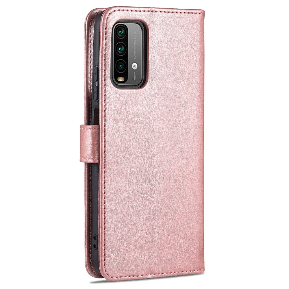AZNS All-round Wallet Stand Design PU Leather Phone Cover Case for Xiaomi Redmi 9T/9 Power/Note 9 4G (Qualcomm Snapdragon 662)/Poco M3