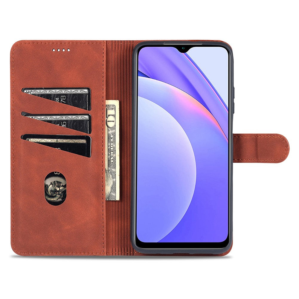 AZNS All-round Wallet Stand Design PU Leather Phone Cover Case for Xiaomi Redmi 9T/9 Power/Note 9 4G (Qualcomm Snapdragon 662)/Poco M3