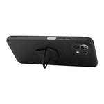 Full Body Scratch Resistant PU + TPU Ring-Shape Kickstand Protective Phone Cover for Xiaomi Mi 11 Lite 4G / 5G /11 Lite 5G NE