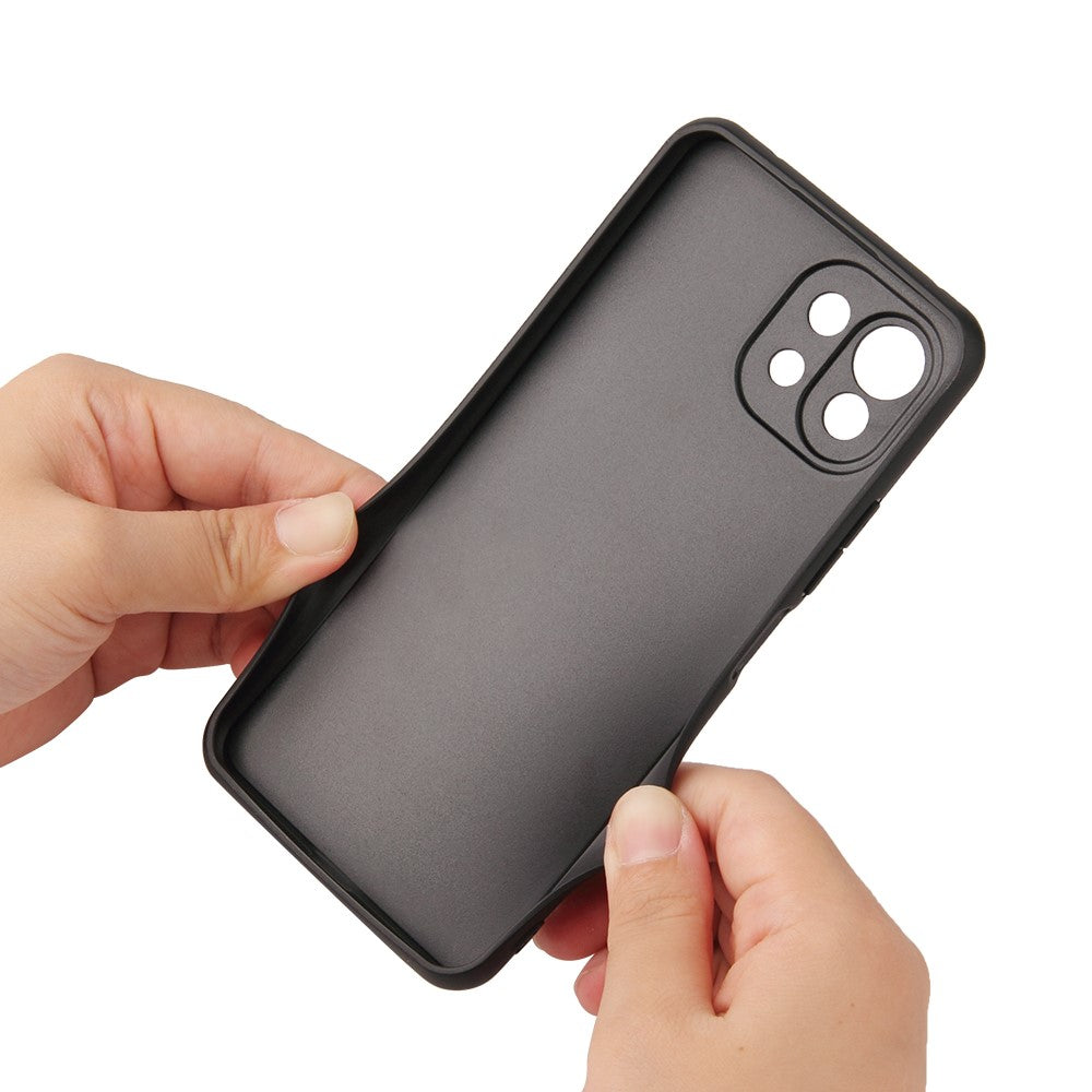 Full Body Scratch Resistant PU + TPU Ring-Shape Kickstand Protective Phone Cover for Xiaomi Mi 11 Lite 4G / 5G /11 Lite 5G NE