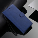 For Xiaomi Mi 11 Lite 4G / 5G  / 11 Lite 5G NE Case Solid Color Leather Mobile Cover Wallet Stand with Strap