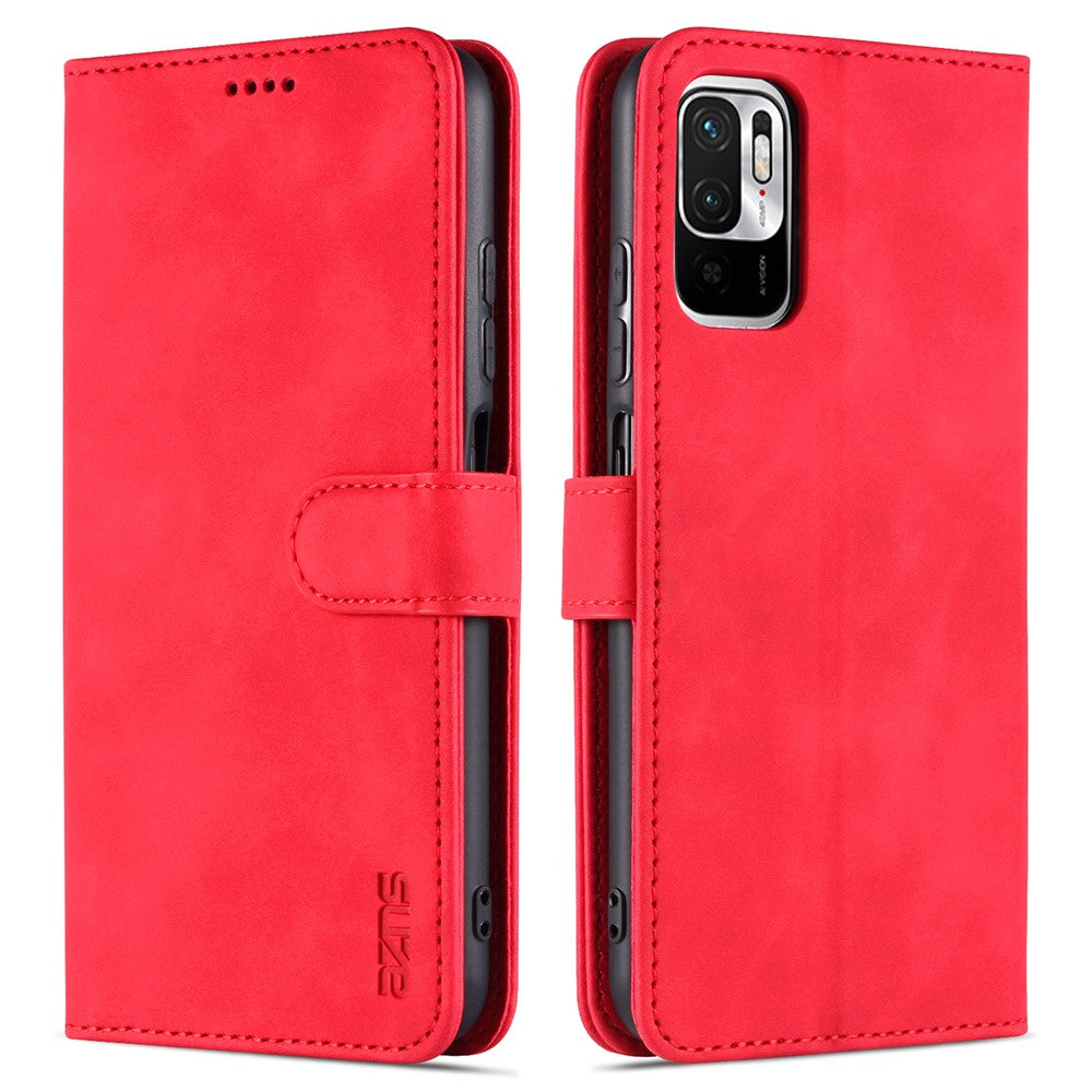 AZNS All-round Protection Wallet Design PU Leather Phone Stand Cover Case for Xiaomi Redmi Note 10 5G/Poco M3 Pro 4G/Poco M3 Pro 5G