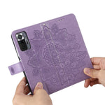 PU Leather Imprint Flowers Pattern Wallet Phone Case with Lanyard for Xiaomi Redmi Note 10 Pro Max / Redmi Note 10 Pro