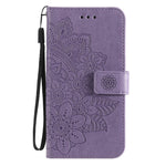 PU Leather Imprint Flowers Pattern Wallet Phone Case with Lanyard for Xiaomi Redmi Note 10 Pro Max / Redmi Note 10 Pro