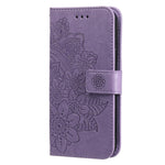 PU Leather Imprint Flowers Pattern Wallet Phone Case with Lanyard for Xiaomi Redmi Note 10 Pro Max / Redmi Note 10 Pro