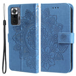 PU Leather Imprint Flowers Pattern Wallet Phone Case with Lanyard for Xiaomi Redmi Note 10 Pro Max / Redmi Note 10 Pro