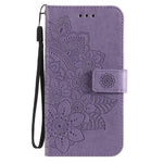 PU Leather Imprint Flowers Pattern Wallet Phone Case with Lanyard for Xiaomi Mi 11 Lite 4G / 5G /11 Lite 5G NE