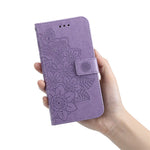 PU Leather Imprint Flowers Pattern Wallet Phone Case with Lanyard for Xiaomi Mi 11