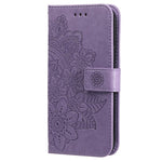 PU Leather Imprint Flowers Pattern Wallet Phone Case with Lanyard for Xiaomi Mi 11