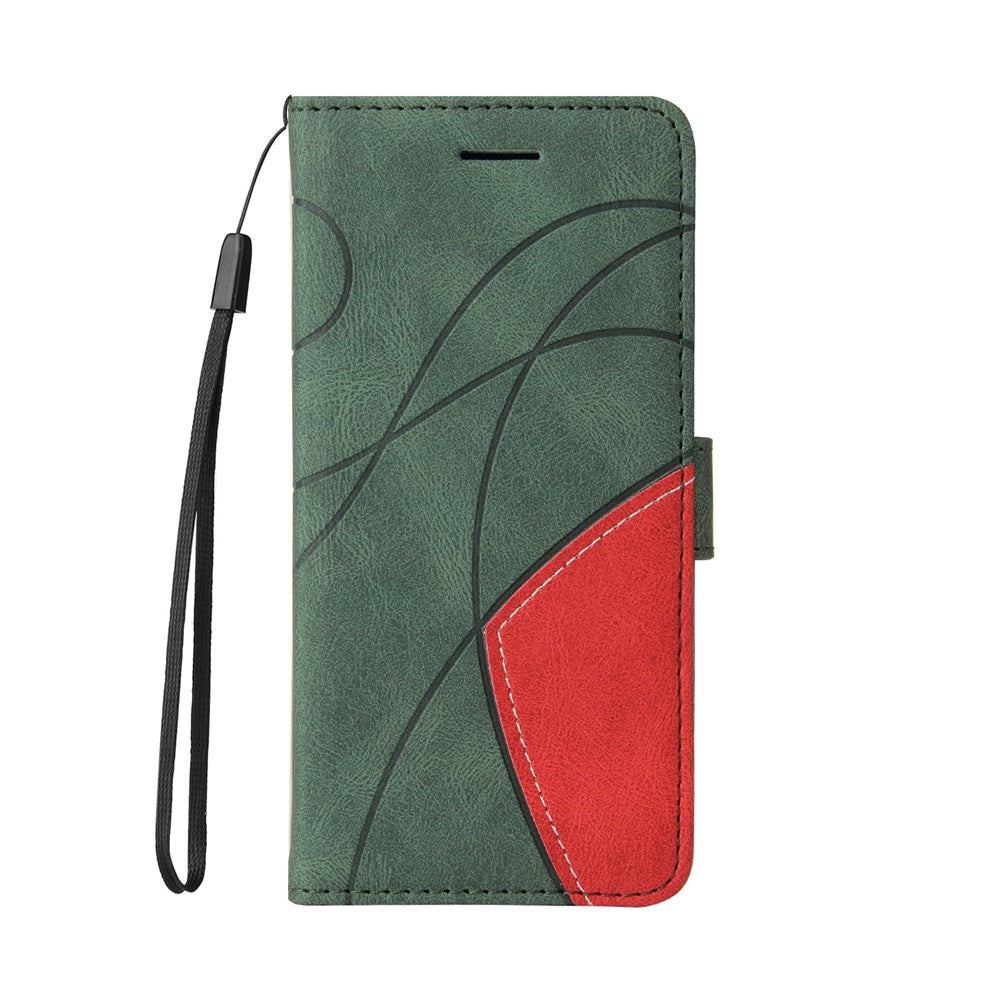 For Xiaomi Redmi Note 10 Pro 4G Leather Case Wallet Stand Color Splicing Phone Cover
