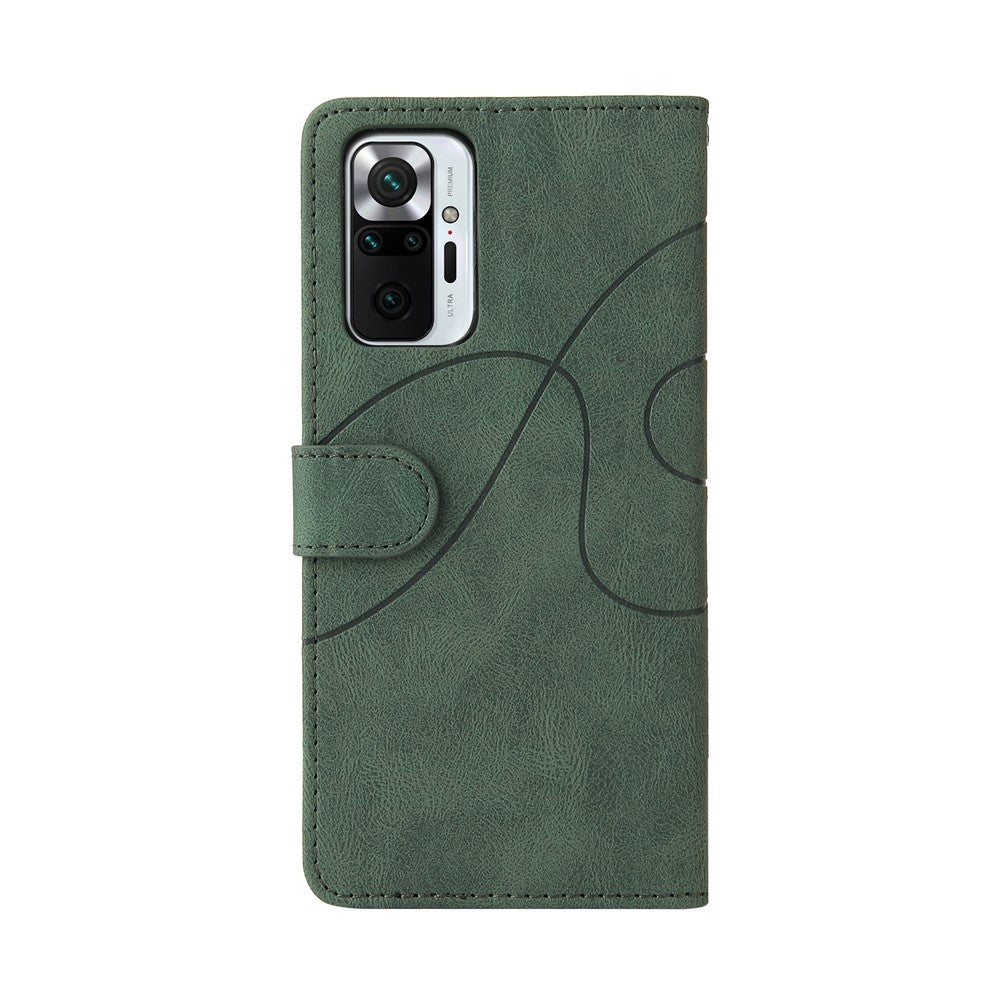 For Xiaomi Redmi Note 10 Pro 4G Leather Case Wallet Stand Color Splicing Phone Cover