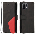 For Xiaomi Mi 11 Lite 4G / 5G  / 11 Lite 5G NE Leather Case Wallet Stand Color Splicing Phone Cover